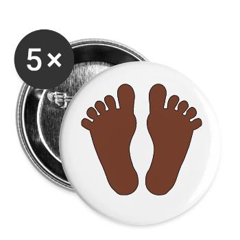 Baby Feet Girl Boy - Buttons small 1''/25 mm (5-pack) - white - Front