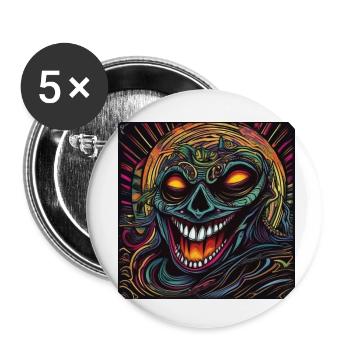 Abstraktion - Buttons klein 25 mm (5er Pack) - Weiß - Vorne