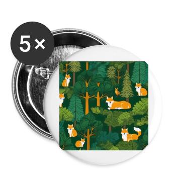 wald - Buttons klein 25 mm (5er Pack) - Weiß - Vorne