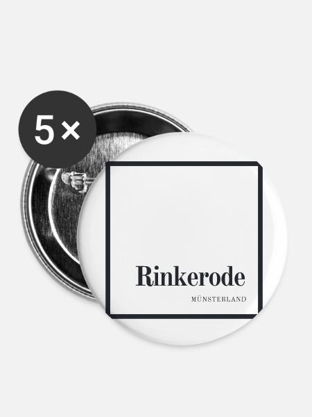 RInkerode - da komm ich her! - Buttons klein 25 mm (5er Pack) - Weiß