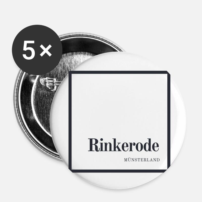 RInkerode - that's where I come from! - Buttons small 1''/25 mm (5-pack) - white