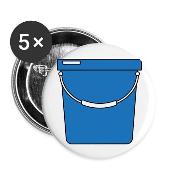 Bucket - Buttons small 1''/25 mm (5-pack) - white - Front