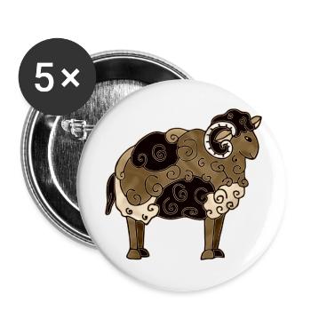 Ram - Buttons small 1''/25 mm (5-pack) - white - Front