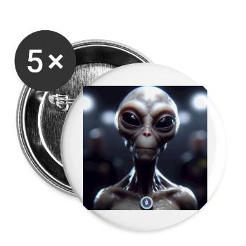 Astronomie - Lot de 5 petits badges (25 mm) - blanc - Devant