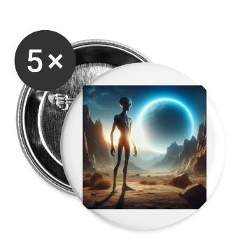 Astronomie Astrophysique - Lot de 5 petits badges (25 mm) - blanc - Devant