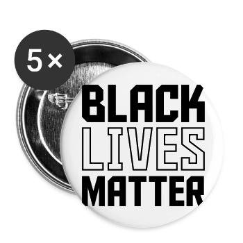 black lives - Buttons klein 25 mm (5er Pack) - Weiß - Vorne