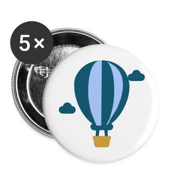 Balloon - Buttons small 1''/25 mm (5-pack) - white - Front