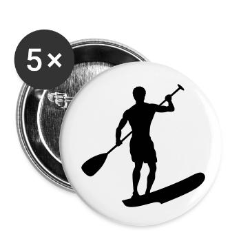 Stand Up Paddling - Buttons small 1''/25 mm (5-pack) - white - Front
