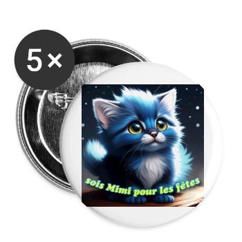 Sei Mimi für die Feiertage - Buttons klein 25 mm (5er Pack) - Weiß - Vorne