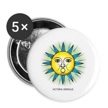 Winter Solstice 03 - Buttons small 1''/25 mm (5-pack) - white - Front