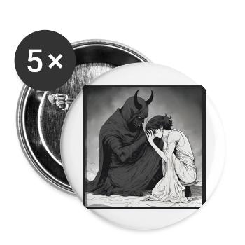 Spiritualité Espace Astrologie - Lot de 5 petits badges (25 mm) - blanc - Devant