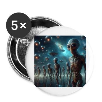 Astronomie Physique - Lot de 5 petits badges (25 mm) - blanc - Devant