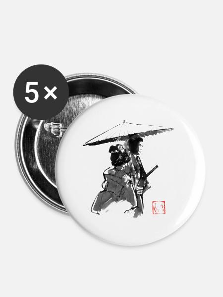 Pormenade - Buttons klein 25 mm (5er Pack) - Weiß