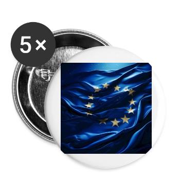 Drapeau de l’Europe - Lot de 5 petits badges (25 mm) - blanc - Devant