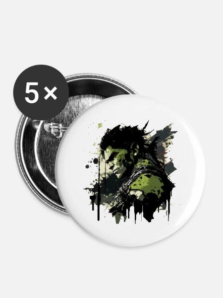 Menschenfresser - Buttons klein 25 mm (5er Pack) - Weiß