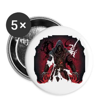 Evil Cultist - Buttons small 1''/25 mm (5-pack) - white - Front