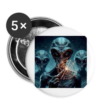 Astronomie Astrologie - Lot de 5 petits badges (25 mm) - blanc - Devant