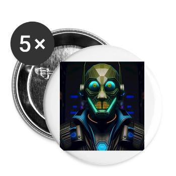 Cyberpunk - Buttons klein 25 mm (5er Pack) - Weiß - Vorne