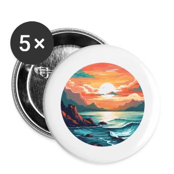 Silent morning - Buttons small 1''/25 mm (5-pack) - white - Front