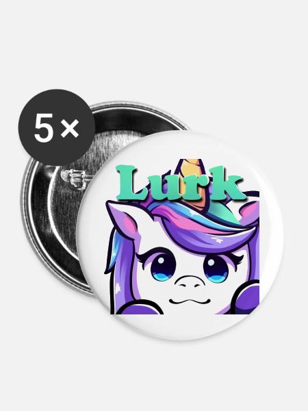 lya lurk - Buttons klein 25 mm (5er Pack) - Weiß