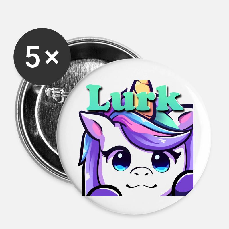 lya lurk - Buttons klein 25 mm (5er Pack) - Weiß