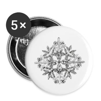 Mon Bijou V2 - Lot de 5 petits badges (25 mm) - blanc - Devant