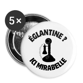 septième compagnie, 7ème compagnie, Tassin - Lot de 5 petits badges (25 mm) - blanc - Devant