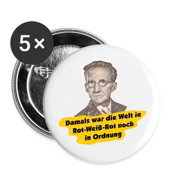 Schrödinger - 1000 Schilling in Österreich - Buttons klein 25 mm (5er Pack) - Weiß - Vorne
