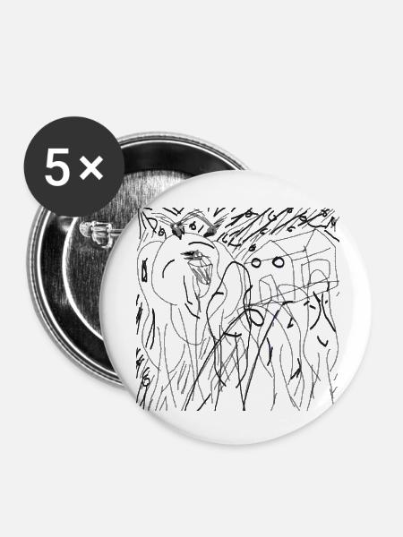 Transparenter animierter Wald - Buttons klein 25 mm (5er Pack) - Weiß