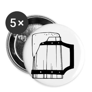 Mediaval Beer Mug - Buttons small 1''/25 mm (5-pack) - white - Front