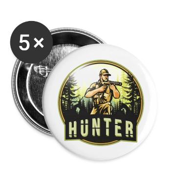 Hunter der Jäger - Buttons klein 25 mm (5er Pack) - Weiß - Vorne