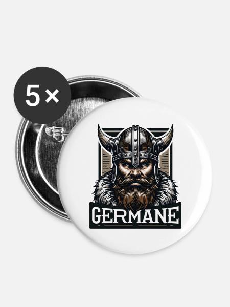 GERMANE - Buttons klein 25 mm (5er Pack) - Weiß