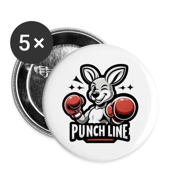 Punch Line - Buttons small 1''/25 mm (5-pack) - white - Front