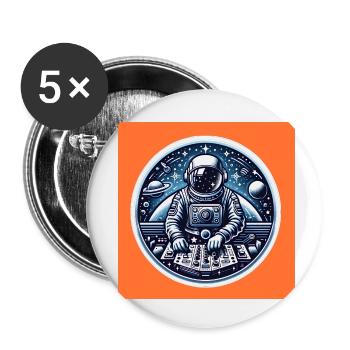 Galactic Groove Mster - Buttons small 1''/25 mm (5-pack) - white - Front