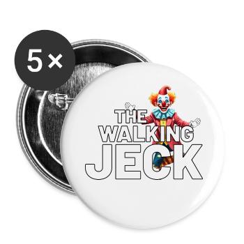 The walking Jeck Karneval - Buttons klein 25 mm (5er Pack) - Weiß - Vorne