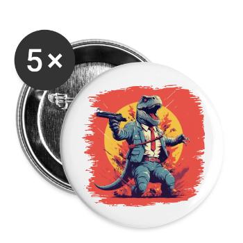 geek birthday present children childrens birthday - Buttons small 1''/25 mm (5-pack) - white - Front