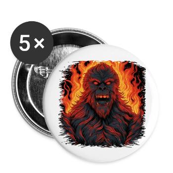 birthday present animal kingdom silverback nature - Buttons klein 25 mm (5er Pack) - Weiß - Vorne