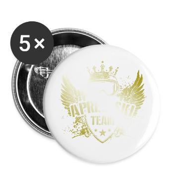 Après Ski Team Skiing - Buttons small 1''/25 mm (5-pack) - white - Front