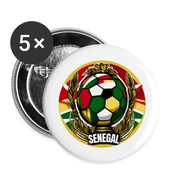 The Lions of Teranga - Buttons small 1''/25 mm (5-pack) - white - Front