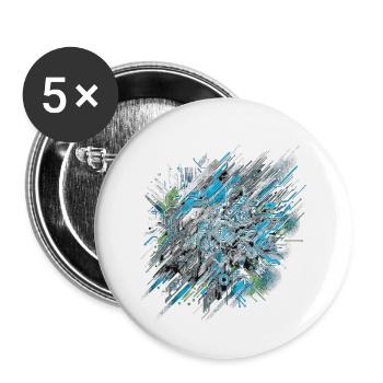 Neural Network Velocity - Buttons small 1''/25 mm (5-pack) - white - Front