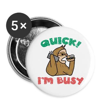 Gleichgültig Ist Mir Egal Statement Haltung - Buttons klein 25 mm (5er Pack) - Weiß - Vorne