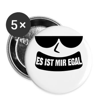 Ist Mir Egal Cooler Spruch Chill Haltung Relax - Buttons klein 25 mm (5er Pack) - Weiß - Vorne