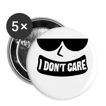 Chill Cooler Spruch Ist Mir Egal Haltung Relax - Buttons klein 25 mm (5er Pack) - Weiß - Vorne