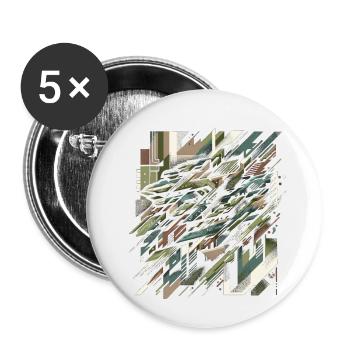 Camouflage Burst - Buttons small 1''/25 mm (5-pack) - white - Front