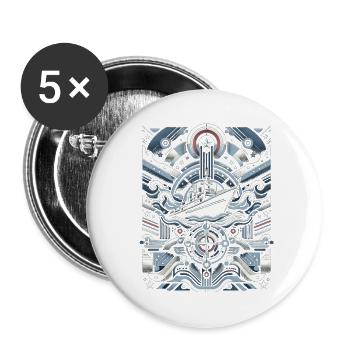 Voyage of Valor - Buttons small 1''/25 mm (5-pack) - white - Front