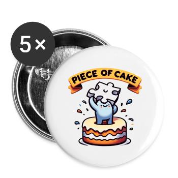 Piece Of Cake - Buttons small 1''/25 mm (5-pack) - white - Front