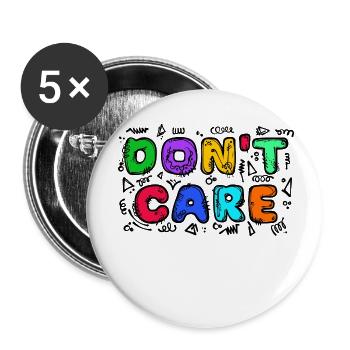 Ist Mir Wurscht Statement Egal Gleichgültig - Buttons klein 25 mm (5er Pack) - Weiß - Vorne
