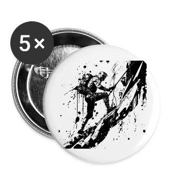 Mountaineer climbing - Buttons small 1''/25 mm (5-pack) - white - Front