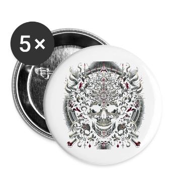 Symmetrie des Abgrunds - Buttons klein 25 mm (5er Pack) - Weiß - Vorne
