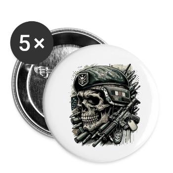 Gardien de la liberté - Lot de 5 petits badges (25 mm) - blanc - Devant